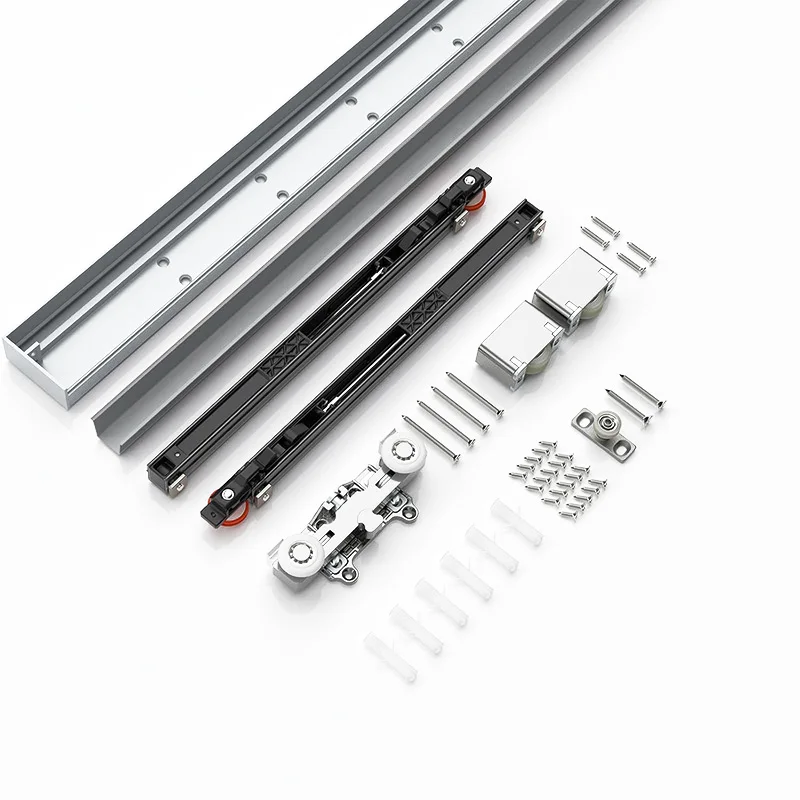 Kit de quincaillerie pour porte coulissante dissimulée 34 pouces (86 cm) – Rail de glissière pour po