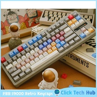FBB S9000 Retro Keycaps Side Carve PBT Material cherry Thermal Sublimation Customized Magnetic Shaft Mechanical Keyboard Keycap