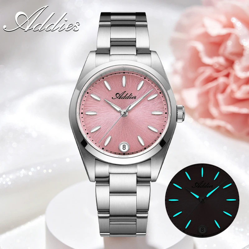 Addies Jam Tangan Pasangan Mewah Baru 31Mm Jepang GM12 BGW9 Kaca Safir Super Bercahaya 5Bar Jam Tangan Pasangan Bisnis Olahraga Tahan Air