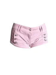 Korean Fashion Pink Denim Shorts Gothic Y2k High Waist Jeans Short Button Clubwear Hot Pants Streetwear American Retro Gyaru New