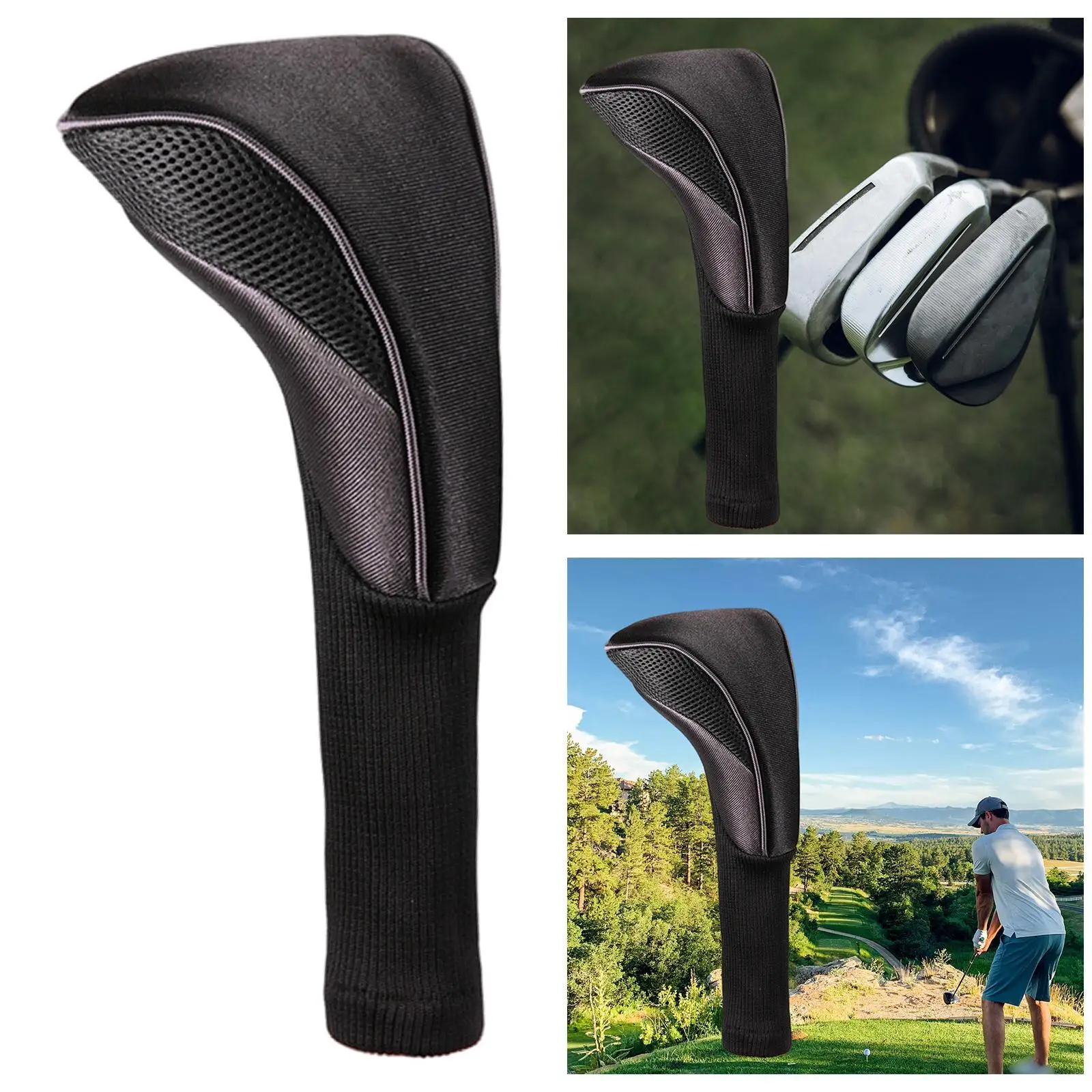 Cubiertas de cabeza de madera de Golf de cuello largo, utilidad deportiva al aire libre, duradera, antiarañazos, conductor de madera