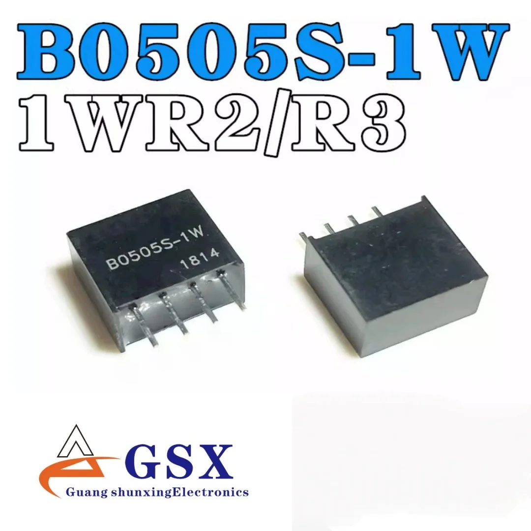 10pcs B0505S-1W DC-DC isolated power module, 5V to 5V, B0505S-1WR2, 1WR3, with protection