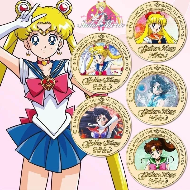 

Сейлор Мун Усаги Цукино Рей Хино Минако Айно Ами Мизуно Макото Конено Милый Креативный Аниме Коллекция Узоров Памятная Монета