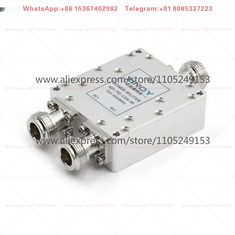 N-type Female RF WiFi Power Divider 0.5-6g One-in-two Power Distributor with Circuit Breaker