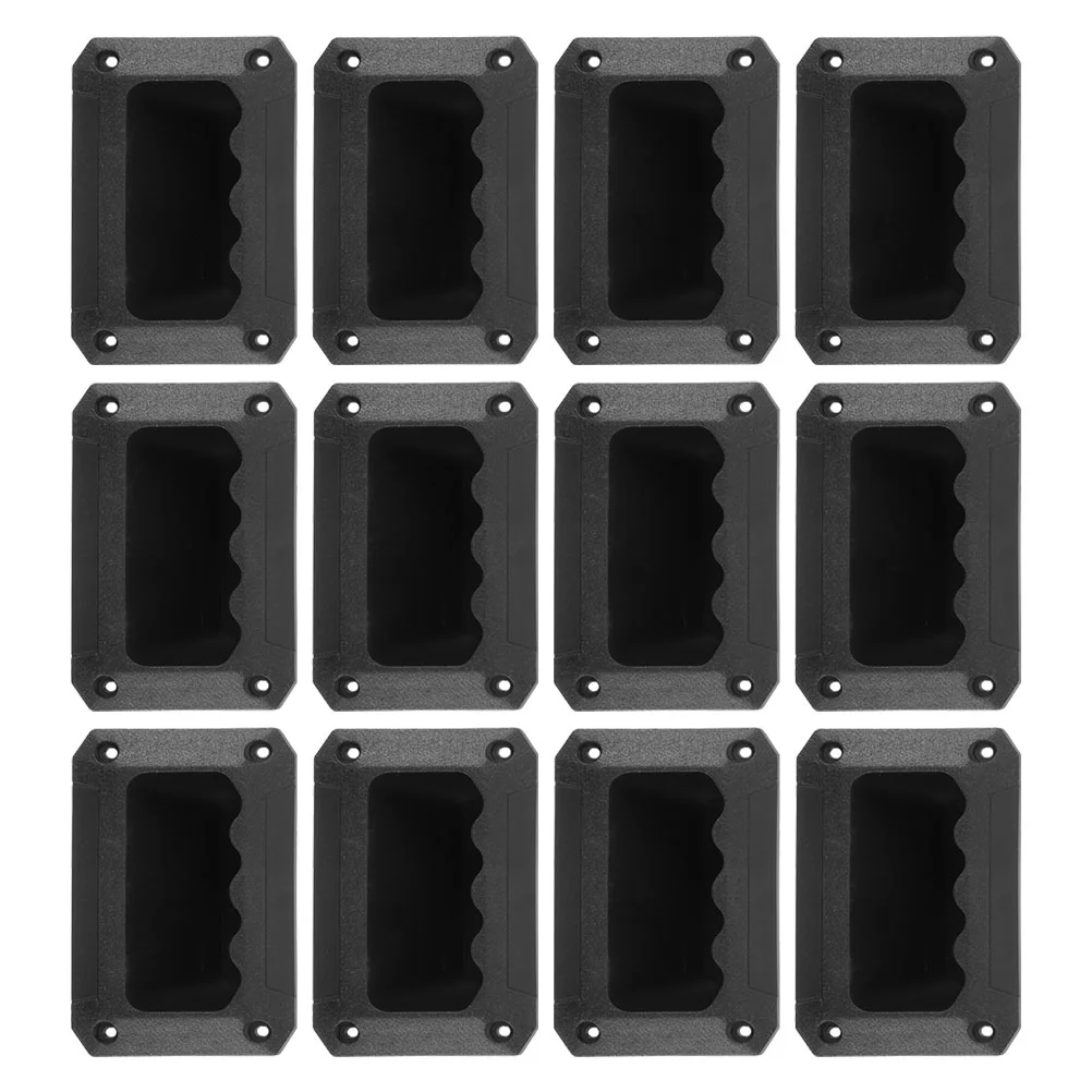 

12 Pcs Plastic Cabinet Bucket Handles for Stage Speaker Replacement Pulls Event Use Flush Mount Loudspeaker Hardware