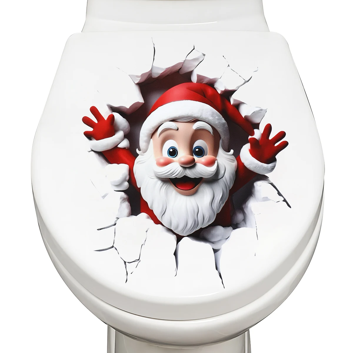 Autocollant de toilette bonhomme de neige de noël, décoration de fête de joyeux noël, décor de salle de bain, cadeau du nouvel an 2025 2026