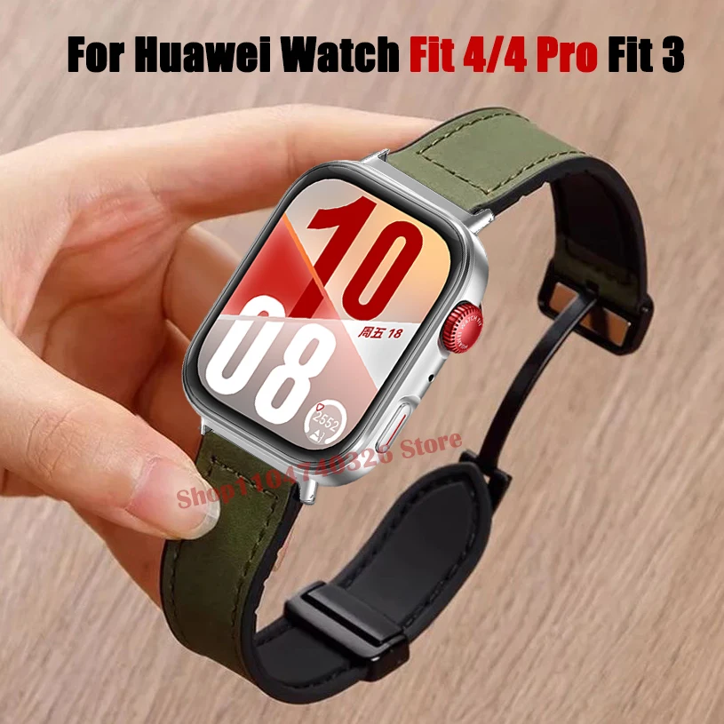 لساعة Huawei Watch Fit 4 Pro سوار مغناطيسي سريع التركيب من السيليكون لساعة Huawei Watch Fit4 Fit3 سوار معصم رياضي Correa