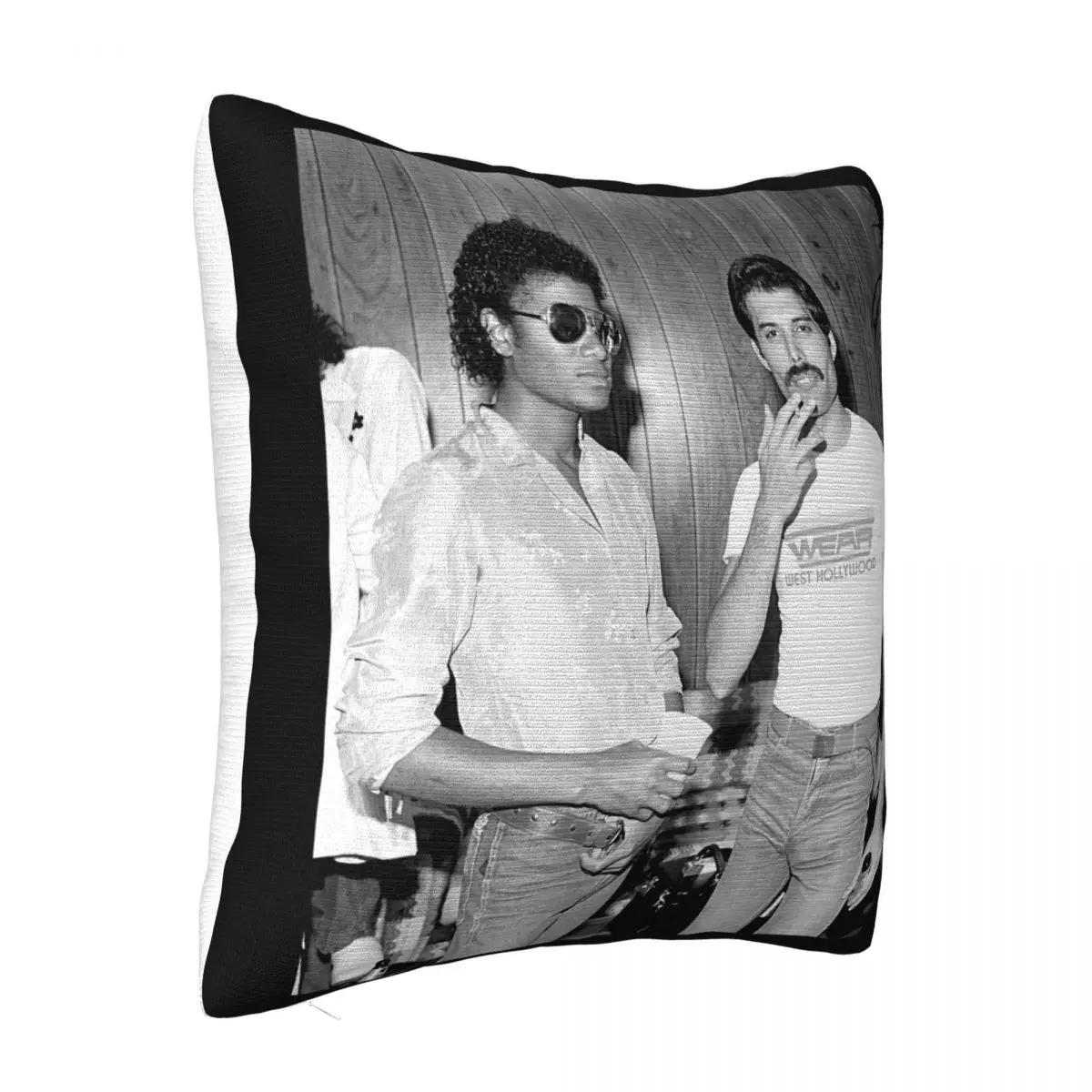 Rare Black Mug Michael Jackson And Freddie Mercury Women Men Geek Punk Hip-Hop Cotton Pillow Case