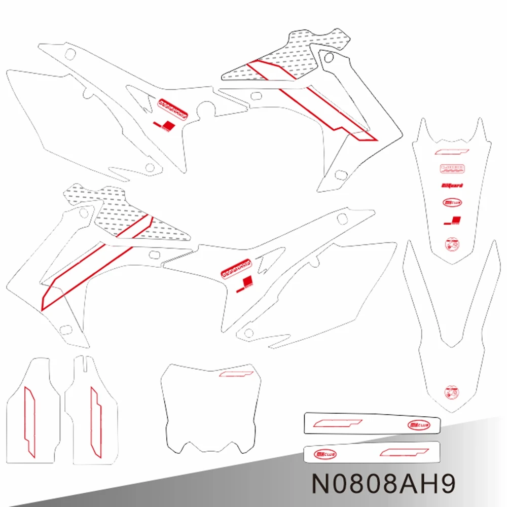 Para honda crf250 crf 250 2014 2015 2016 2017 crf450 crf 450 2013 2014 2015 2016 gráficos decalques adesivos fundo