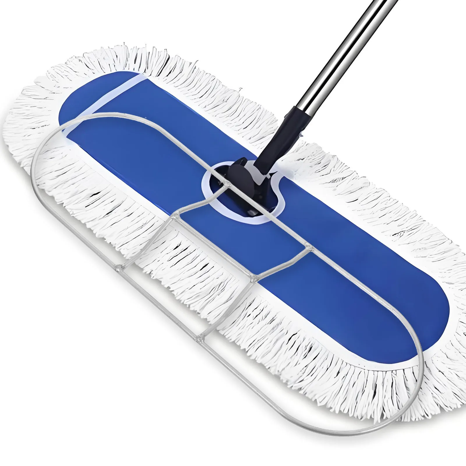 

Flat Mop Frame Dust Mop Iron Base Support Bracket Sturdy Cleaning Frame for Wood Tile Carpet Floors Commercial Use