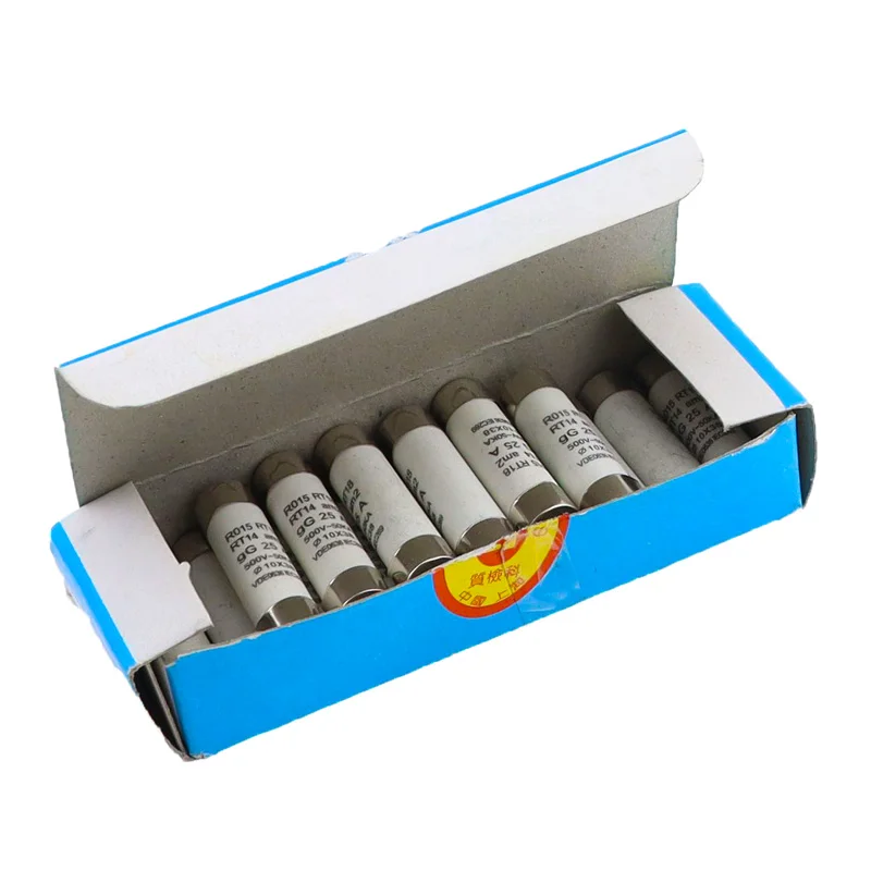 10*38 Fast Blow Ceramic Fuse 10x38mm Fuse 500V 1A 2A 3A 4A 5A 6A 8A 10A 16A 20A 25A 32A RO15 RT14 RT18