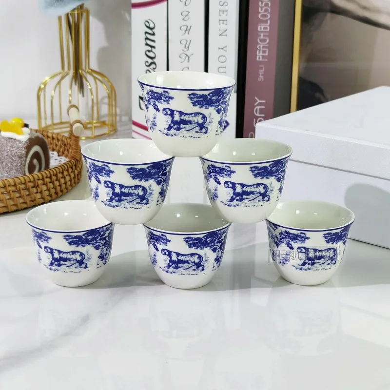 6 Pieces Of Luxury Bone China Concentrated Black Tea Coffee Cup Set,Wedding Party Drinking Utensils, Birthday Housewarming Gift