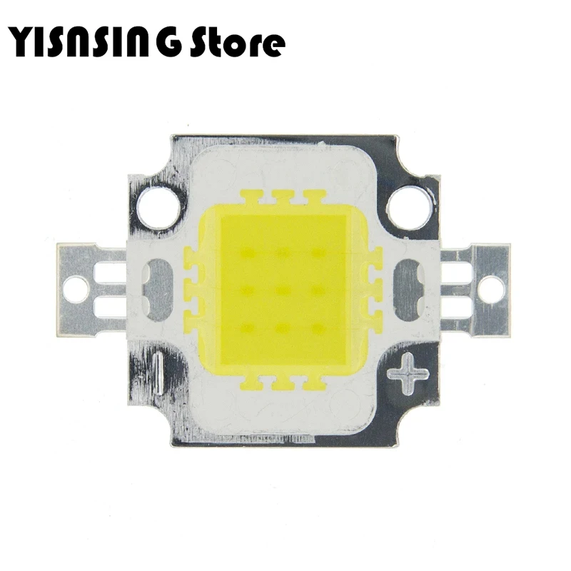 Chip LED blanco frío de 10W para foco integrado, proyector DIY de 12v, reflector para exteriores superbrillante