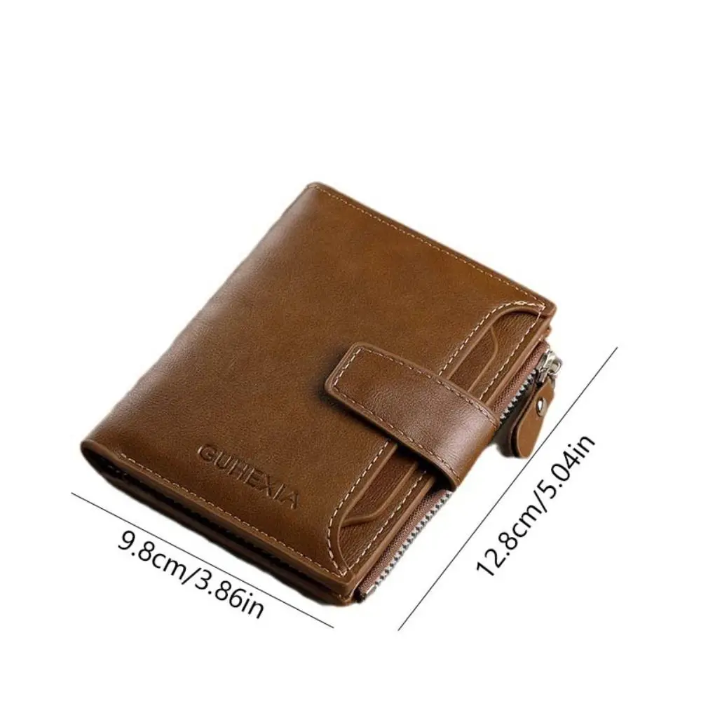 Simple Purse Men PU Wallet Folded Wallet Bag Large Capacity Business Clutch Bag Coin Purse Card Brand ID Card Holder Travel