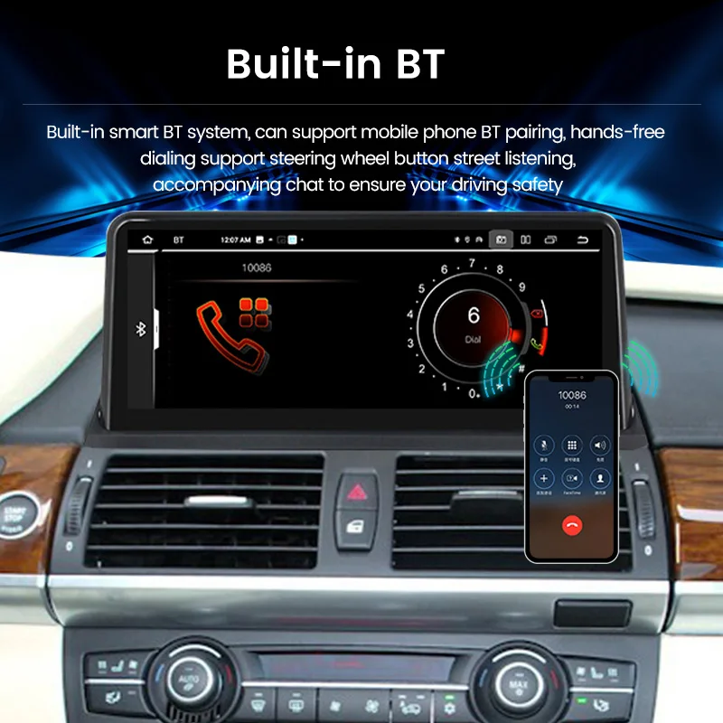 Bezdrátový Carplay Android 13 auto multimediální obrazovka pro BMW X5 E70 X6 E71 E72 CCC CIC Android auto rádio GPS 4G SIM idrive auto PC