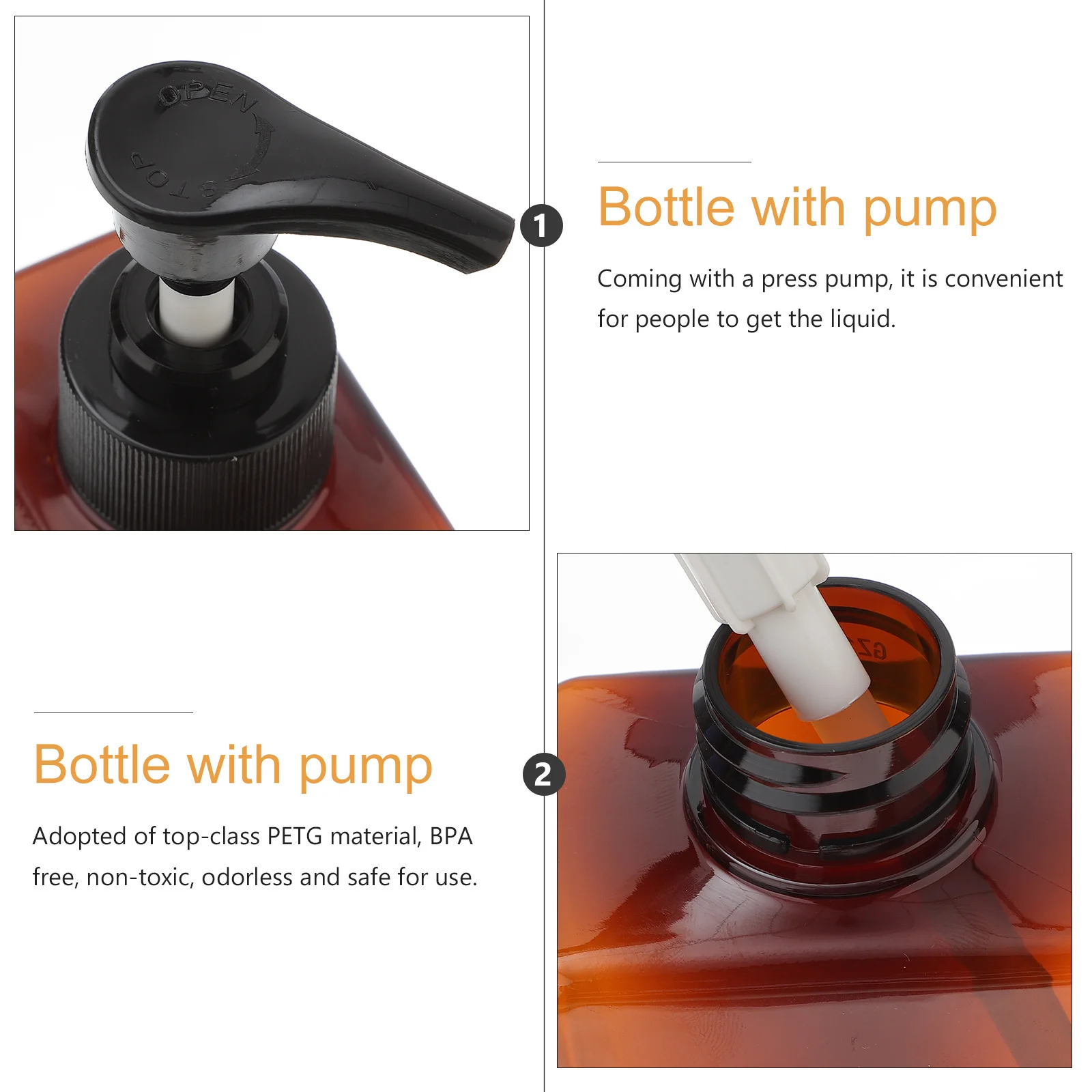 2 pezzi 280 ml bottiglie di plastica quadrate pressa pompa riutilizzabile dispenser vuoto per shampoo sapone liquido articoli da toeletta da viaggio