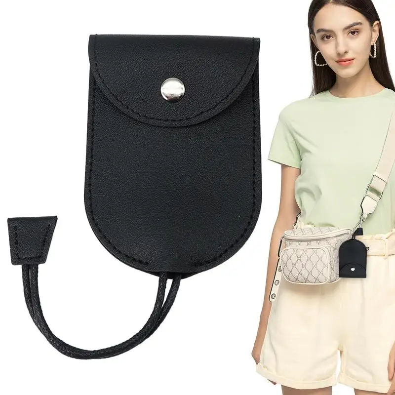 Car Key Holder PU Leather Pull Type Key Cover All Around Protection Handmade Vehicle Key Holder Secure and Not Easy to Pull Down