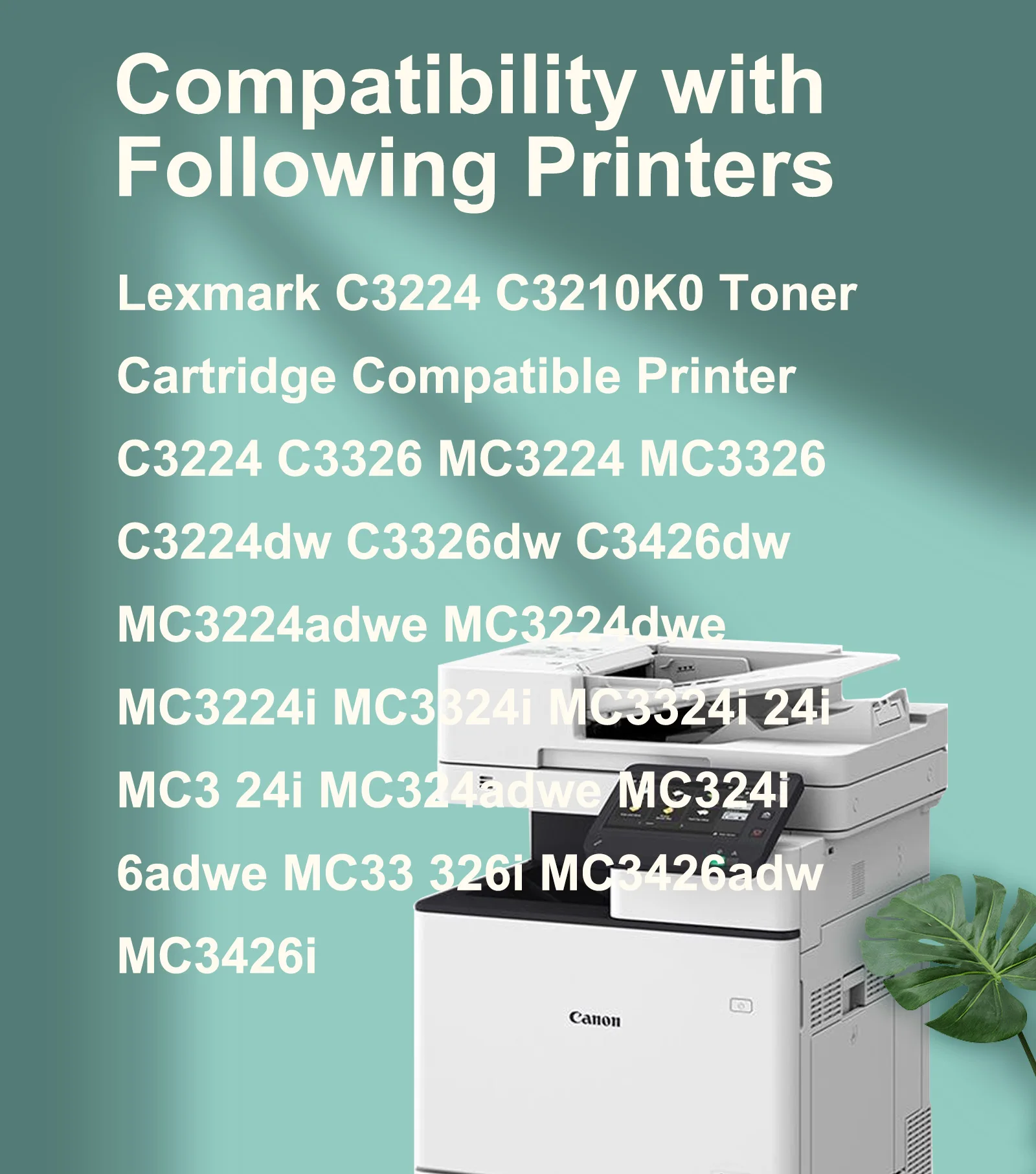 Imagem -03 - Cartuchos de Toner Compatíveis C3224 C3210k0 sem Chip Usado para Lexmark C3224 C3210k0 C3224 C3326 Mc3224 Mc3326 C3224dw C3326dw