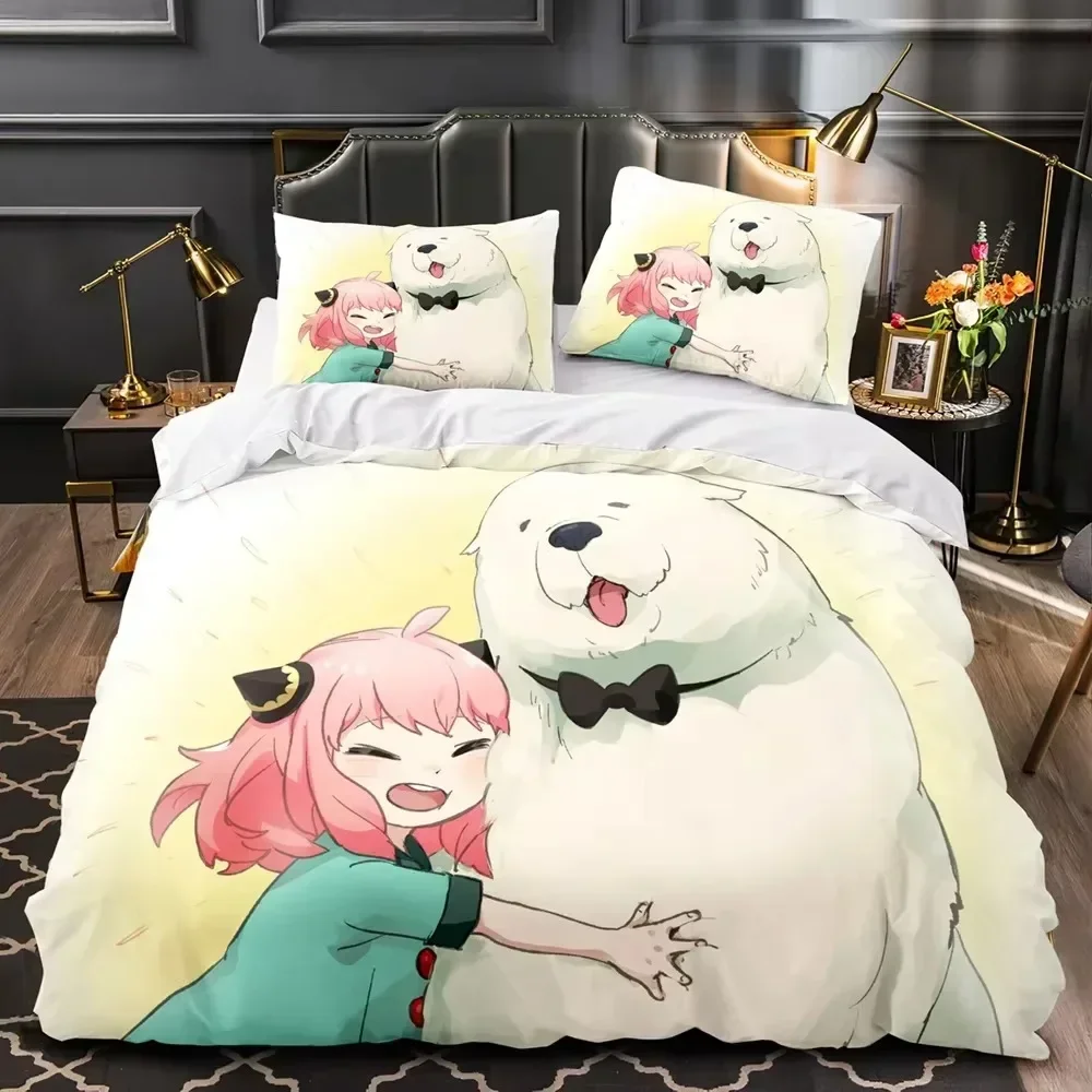 3D Print Anime SPY×FAMILY Anya Forger 3D Duvet Cover Bedding Set Comforter Linen Pillowcases Home Decor Single Double King Queen