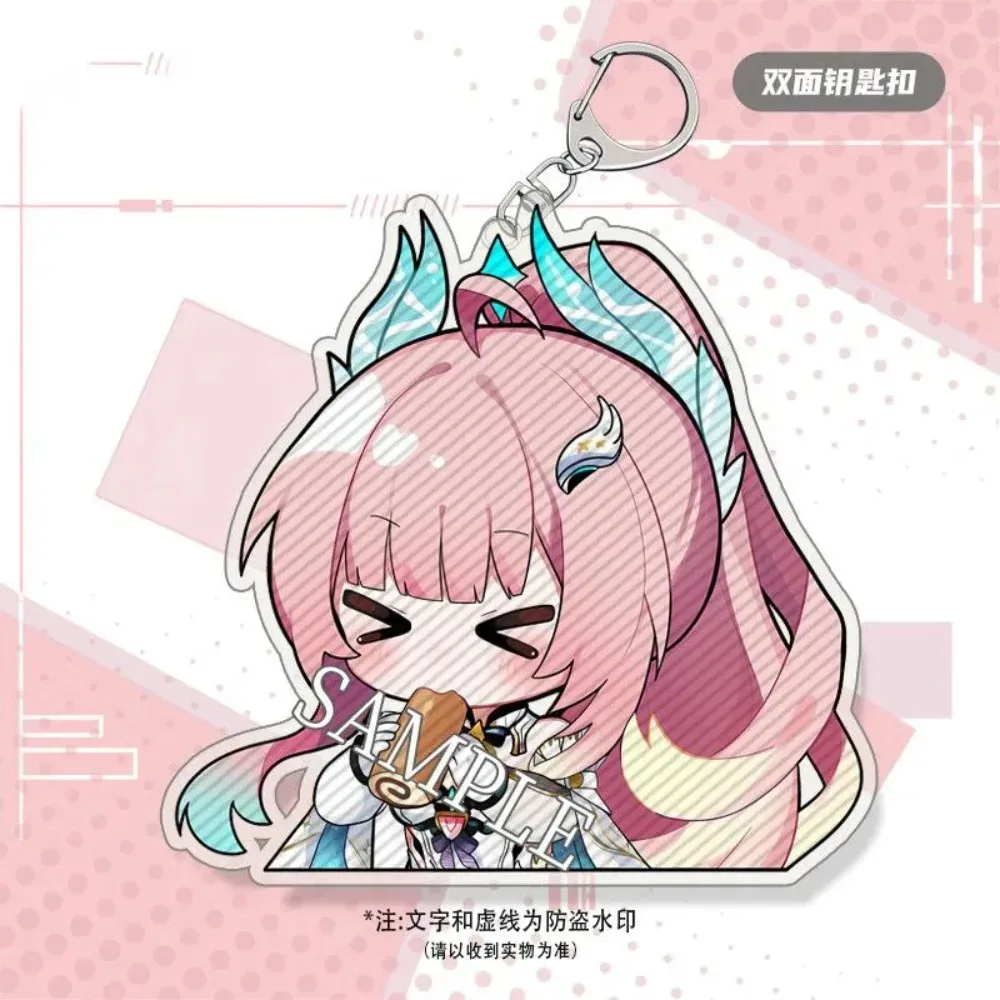 Wuthering Waves Denia Hiyuki Aemeath Q-version Keychain Game Characters Cosplay Phone Strap Acrylic Bag Pendant Student Gift