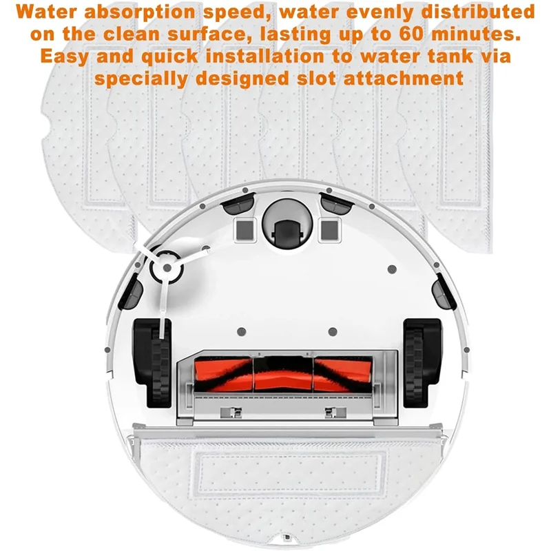 

BMBY-40 шт. одноразовые тряпки для швабры для Roborock S7 S70 S75 S7max S7maxv T7S G10 T8 Plus, подушечки для швабры, детали для швабры для вакуумного робота