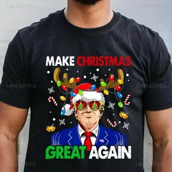 Make Christmas Great Again Graphic T Shirts Funny Trump Trump Daddys Home White House Unisex T-Shirt Family Holiday Gift Tshirt