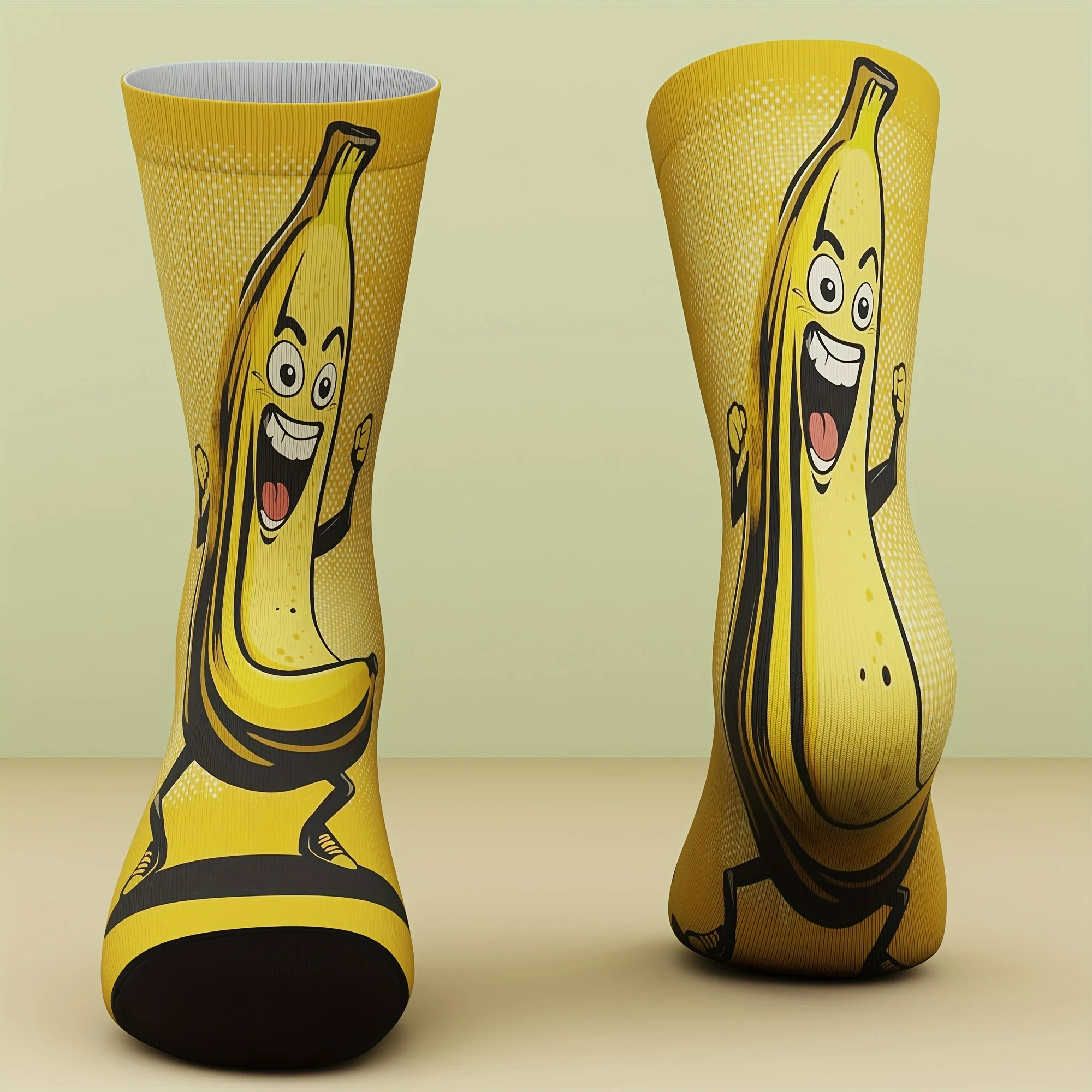 هدية مبتكرة بنمط الموز المضحك، عصرية ومريحة ومسامية ومناسبة لجميع المواسم وقابلة للغسل في الغسالة