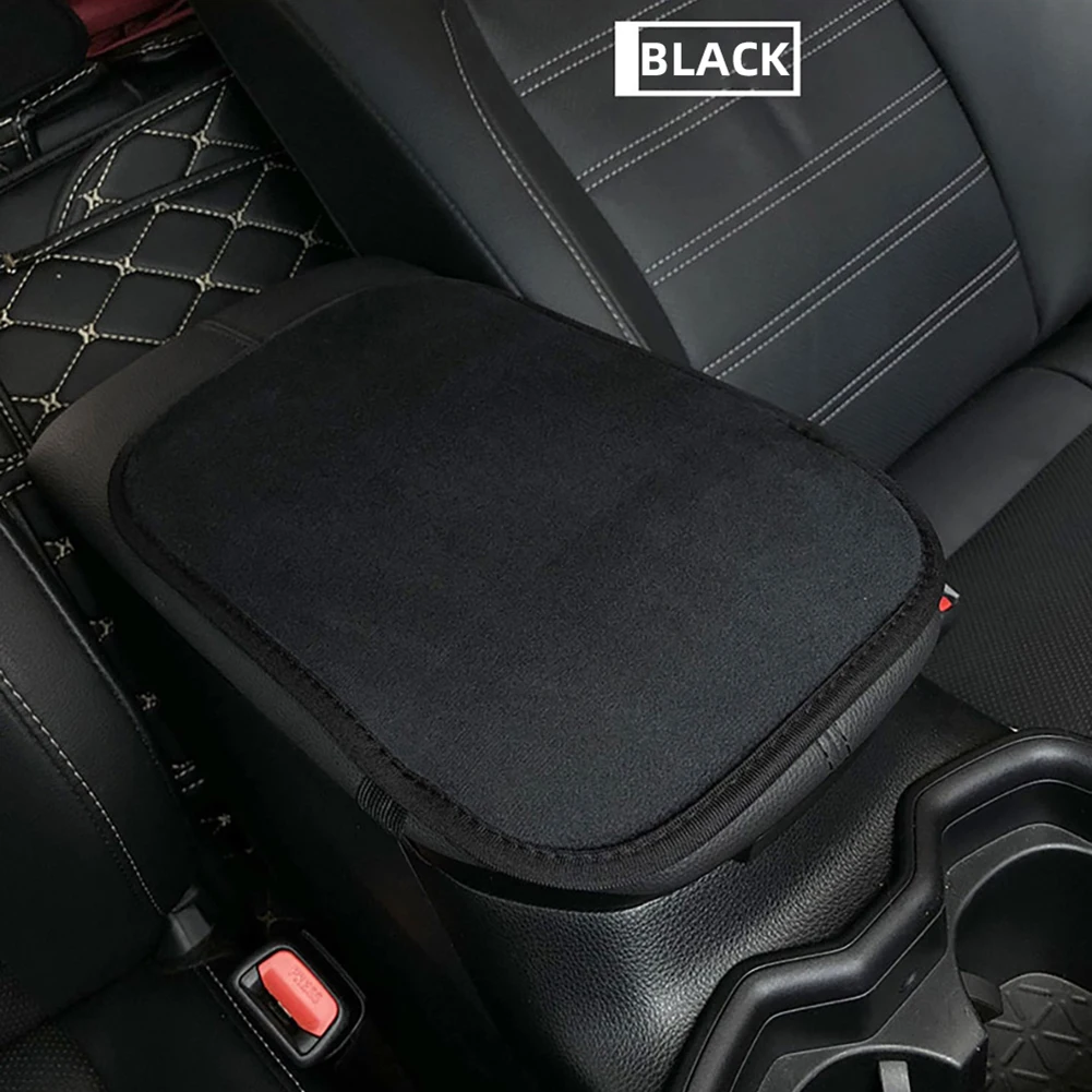 Car Plush Armrest Box Cushion Flannel Center Console Arm Cover Pads Furry Armrest Box Pad Cover Car Interior Accessories