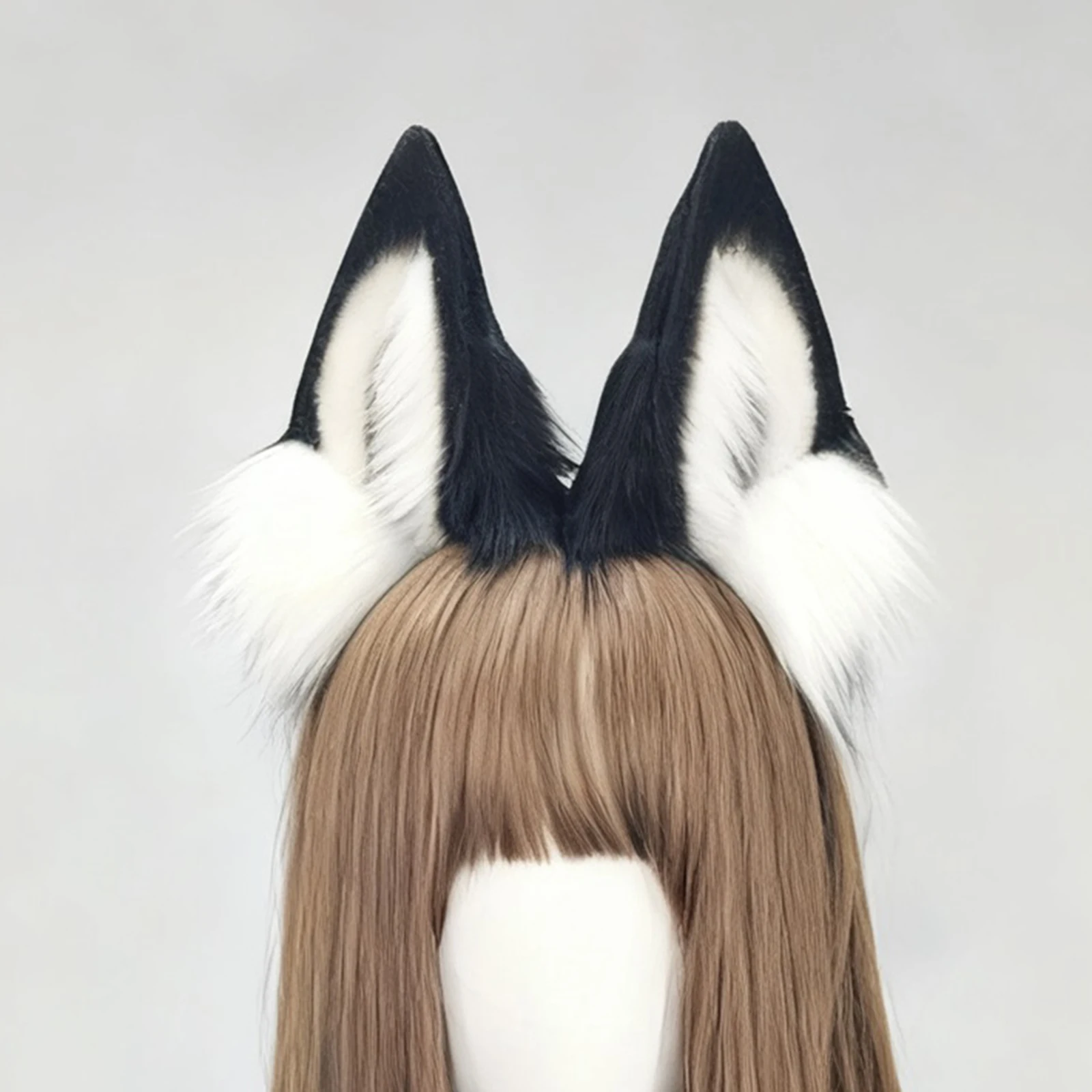 

Wolf Ears Headband for Adults Plush Halloween Headpiece Creative Hair Accessories for Cosplay Party Costume