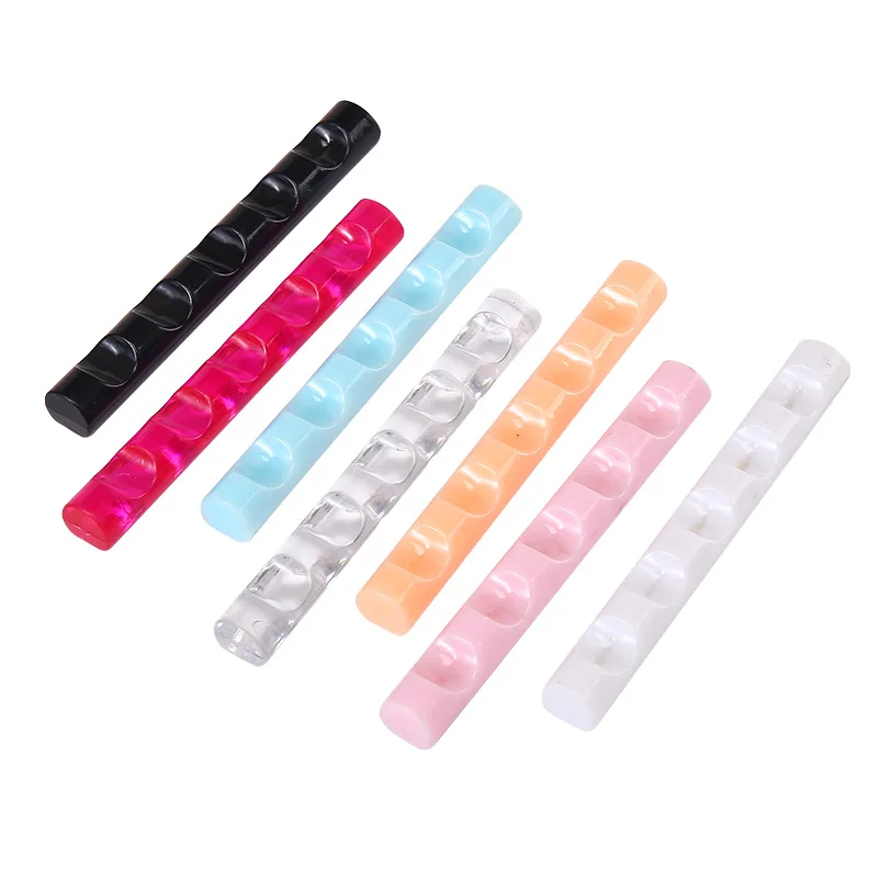 Organizador de soporte para cepillos de uñas de 5 rejillas, expositor de acrílico colorido para descanso de bolígrafos, soporte para herramientas de manicura 5