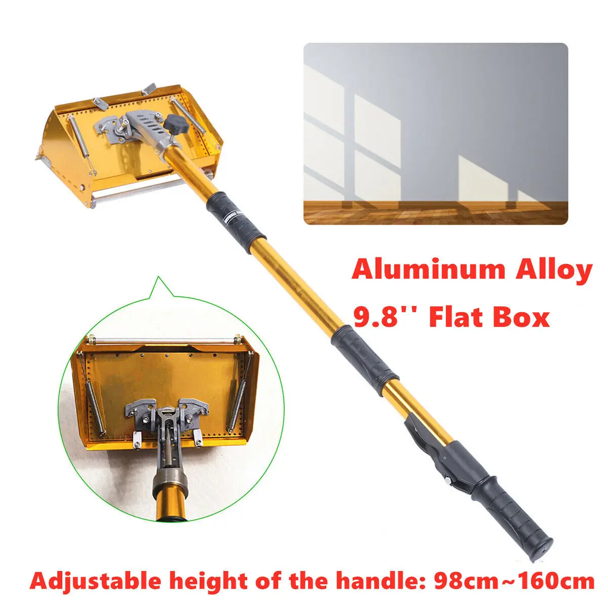 Přenosné 9.8'' sádrokartonu mistr nástroje omítání plochý dokončovací sádra skříňka nářadí s 40-63.8'' výsuvný ovládat maxi 64'' délka