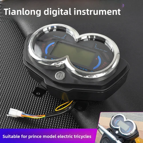 Imagen 2 del producto Vehículo eléctrico modelo ""Taizhu"" de tres ruedas con panel de instrumentos LCD, pantalla de velocidad y nivel de batería, medidor de kilometraje