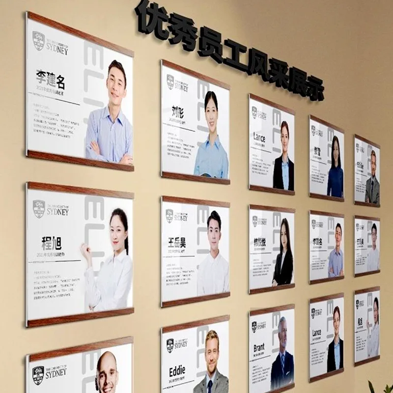 لوحة إعلانات عرض أكريليك مقاس A4 جدار صور ملف تعريف المعلم شهادة إطار الشرف للتعليق على الحائط بدون ثقب مطلوب مغناطيس