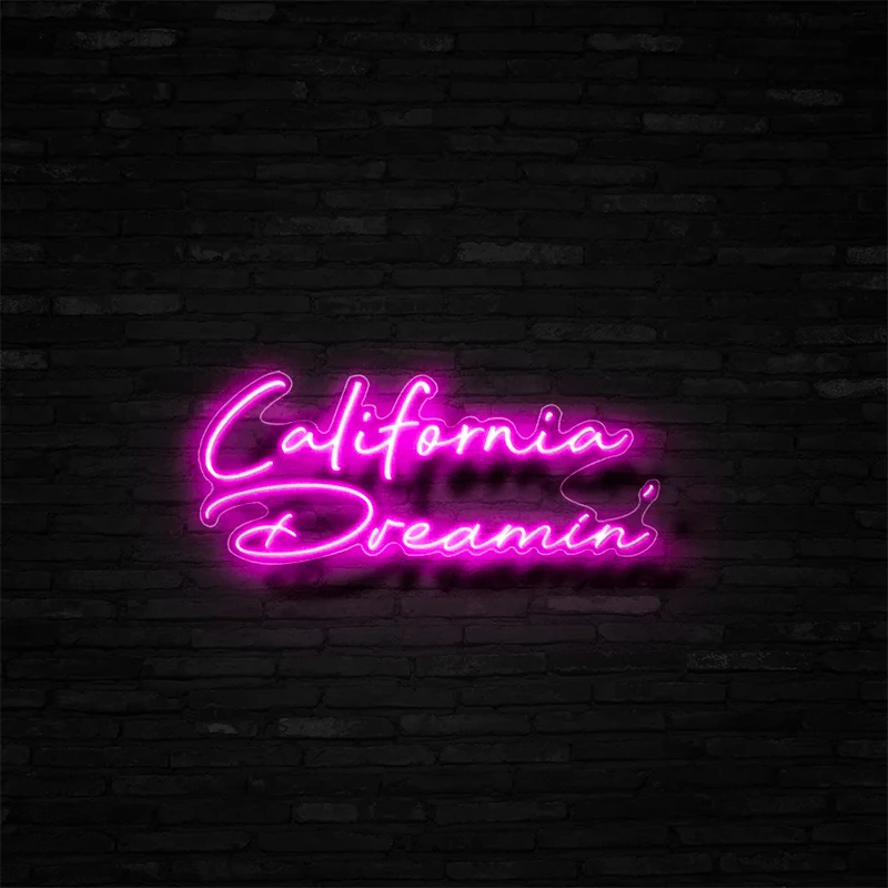 Imagem -06 - California Dream Neon Sign para Home Decor Parede Quarto Sala de Estar Apartamento Bar Restaurante Shopping Usb por