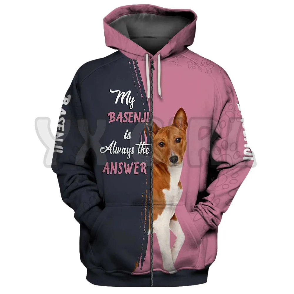 My Beagle jest zawsze odpowiedzią 3D bluzy z nadrukiem mężczyźni dla kobiet Unisex swetry bluza z kapturem na zamek Casual Street dres