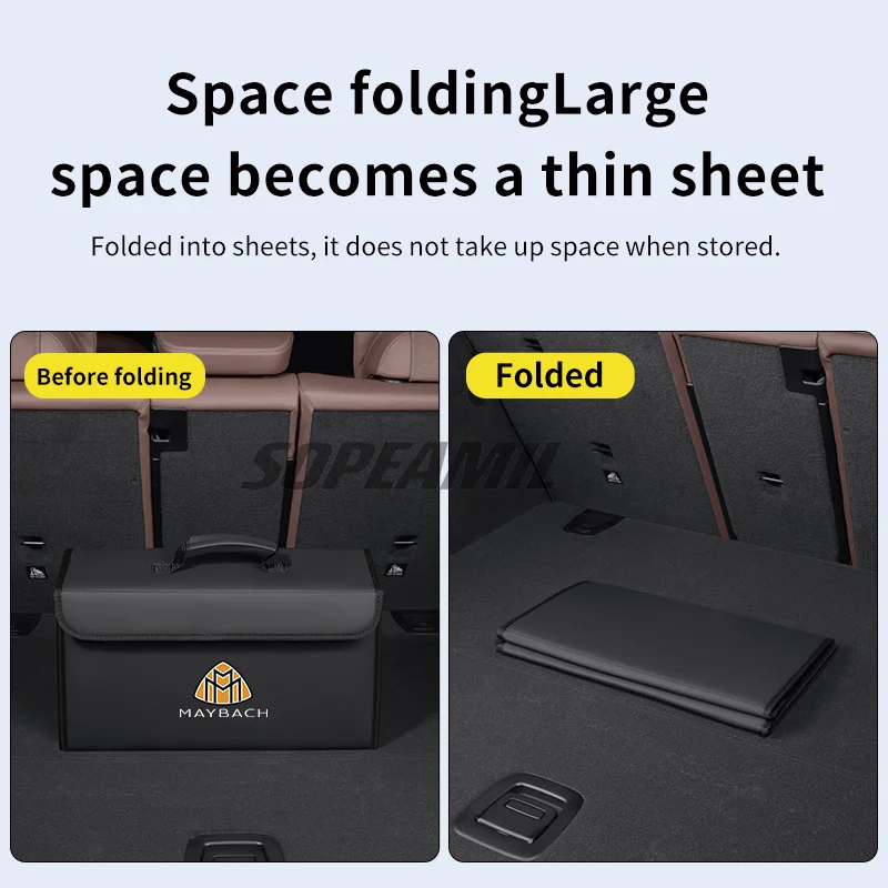 Scatola portaoggetti per bagagliaio di un'auto Borsa pieghevole per riporre il riordino Maybach Classe S S400 S450 S480 S500 S560 S580 S600 S650 S680 GLS480 GLS600