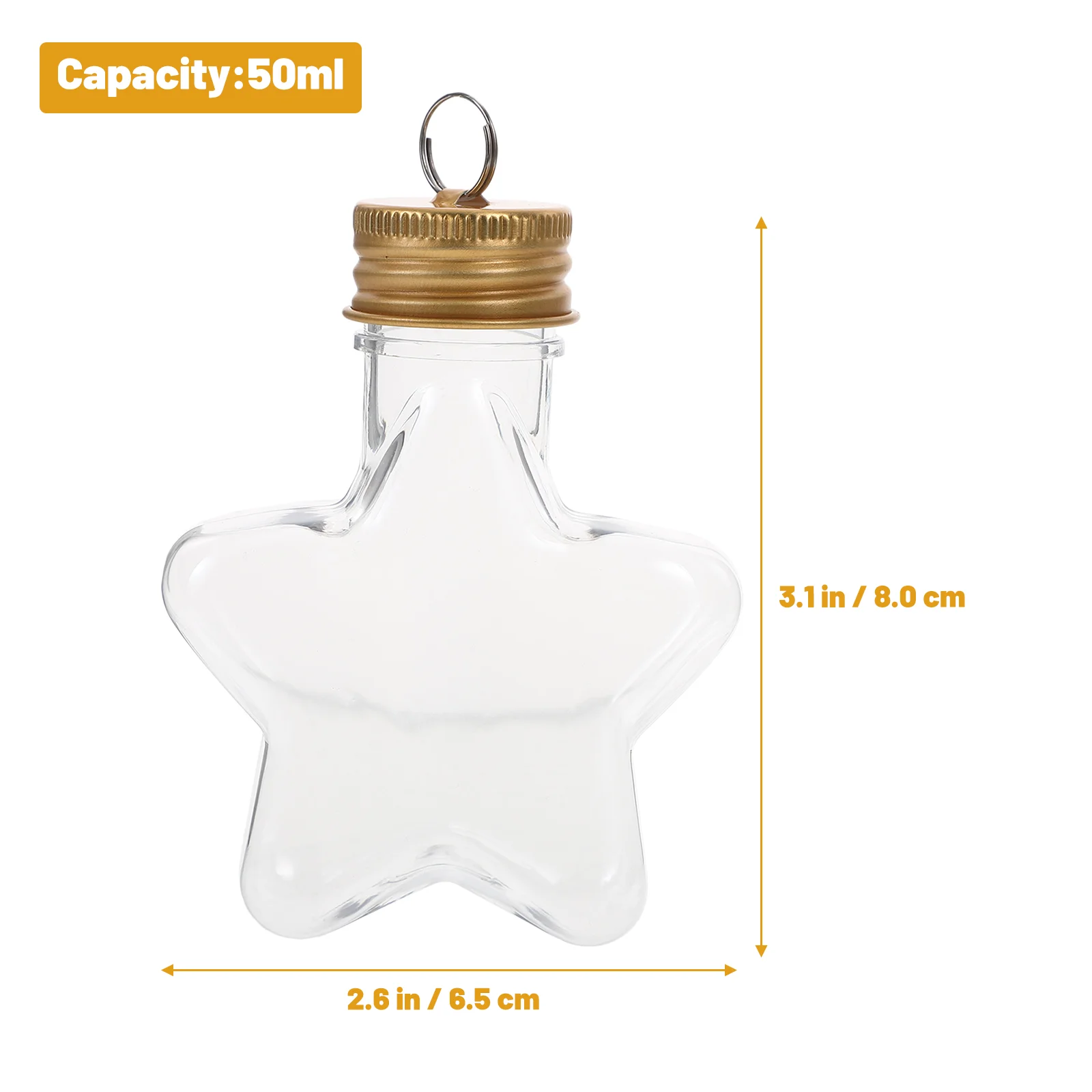 10 Pcs Christmas Bottle Hanging Wishing Refillable Pendant Drink Containers Balls Origami Craft Star Jars The Pet Tree