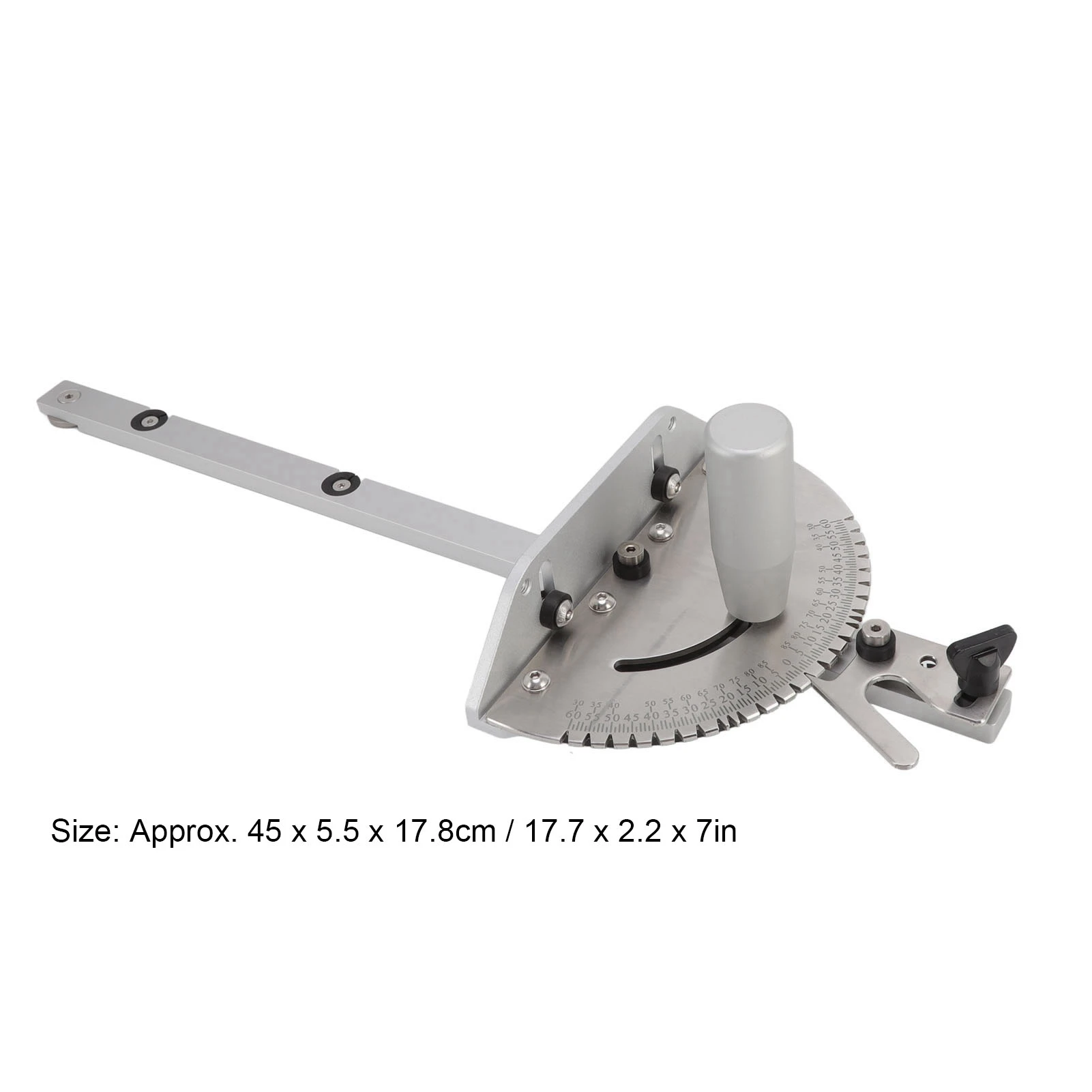 

Miter Gauge for Table Saw - Wear-Resistant Aluminum, High Accuracy with Adjustable Angle Stops for Woodworking