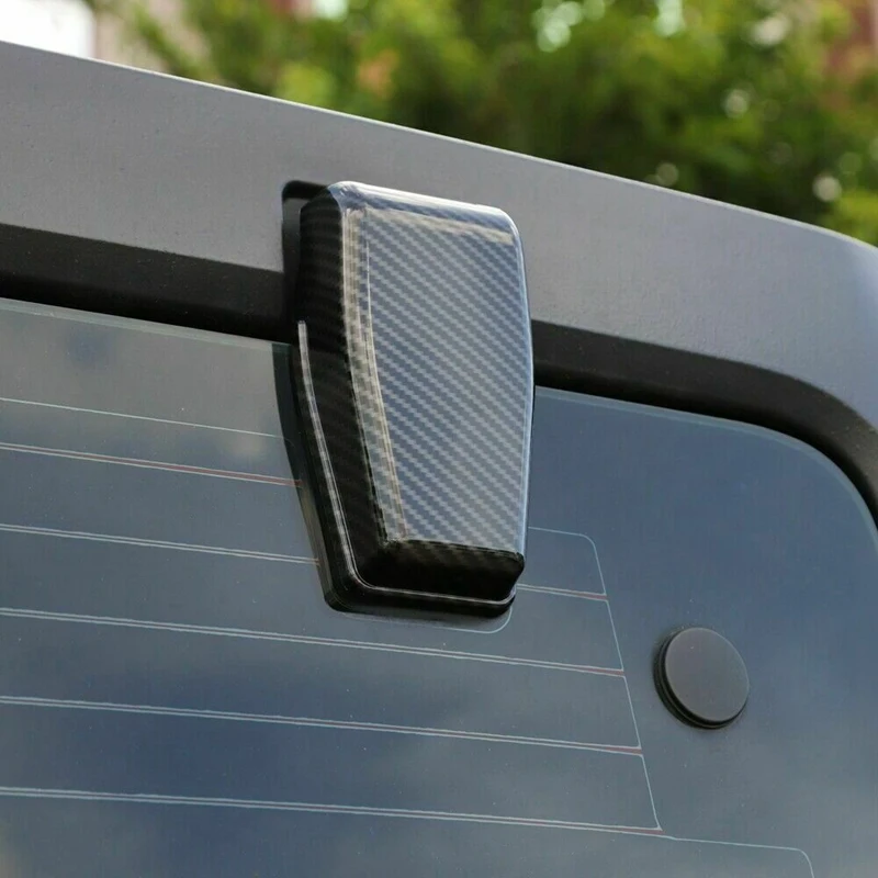 Rear Window Hinge Liftgate Glass Hinge Cover Trim For Jeep Wrangler JK 2007-2017 Carbon Fiber