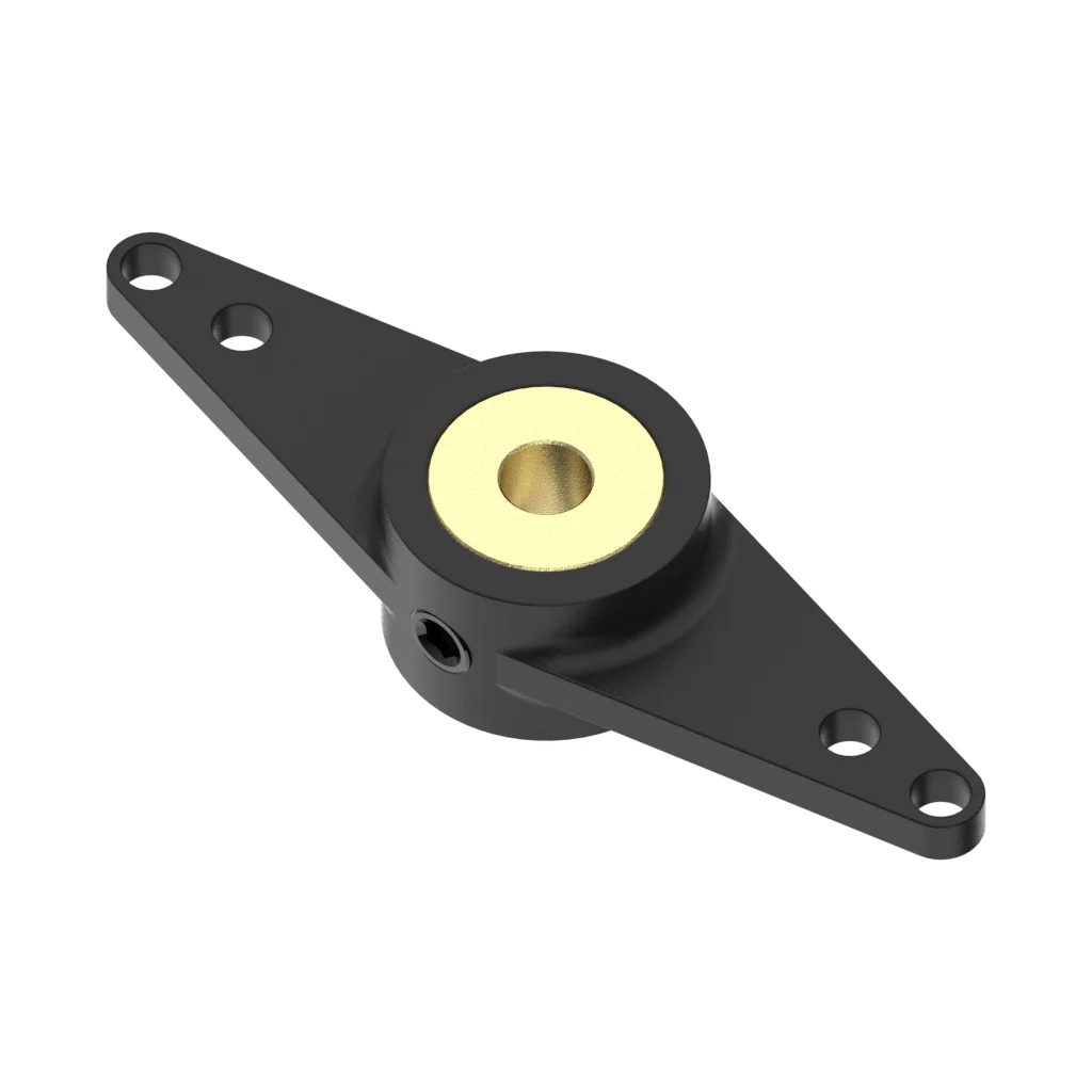Accesorios para timón de barco RC: brazo de dirección de nailon con núcleo de cobre con orificio para eje de 3 mm (brazo individual/en forma de L/recto) para modelos marinos