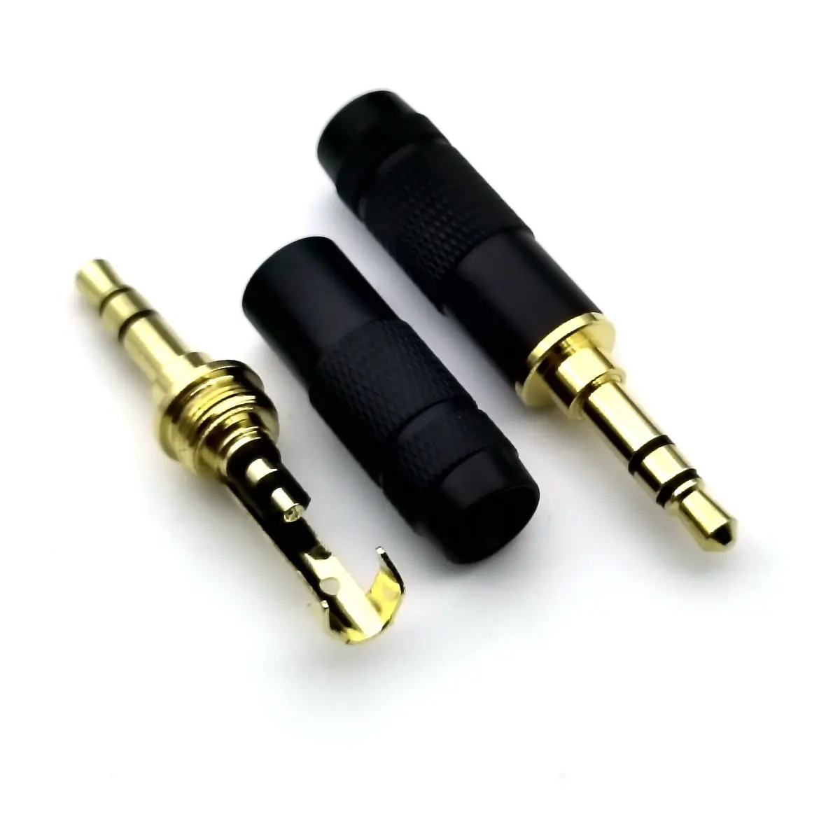 

100pcs brass Stereo 3.5mm 3 Pole Repair Headphone Jack Plug Cable Audio