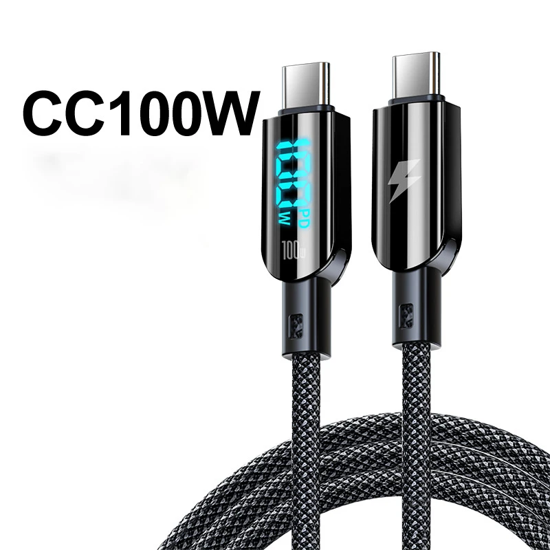 100W 6A Type C PD Quick Charger 3.0 Cable For iPhone17 16 For Samsung Xiaomi Huawei Mobile Phone Data Cord Fast Charging Cable