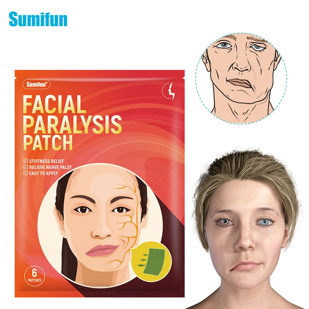 

6Pcs/bag Facial Paralysis Patch Hemifacial Spasm Plaster Acupoint Mouth Crooked Sequelae Pressure Stimulation Medicine Health