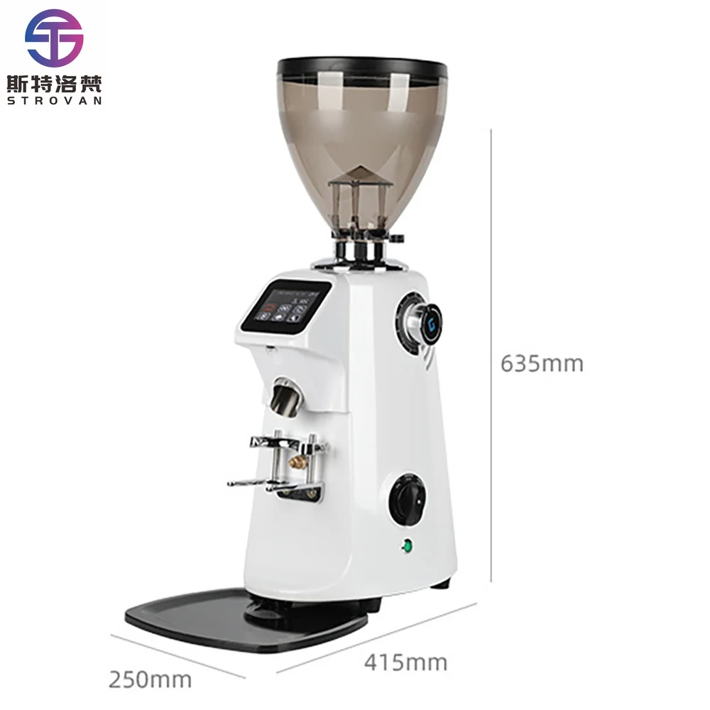 Commercial Electric Coffee Grinder with Touch Screen Big Capacity Professional Bean Grinder for Home RV Coffee Shops Hotels