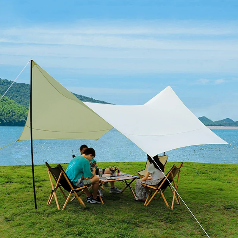 Oxford Cloth Hexagonal Canopy Tent Waterproof Sunshade Outdoor Camping Picnic Hotel Summer Beach Sun Shade Shelter Tent Tarp