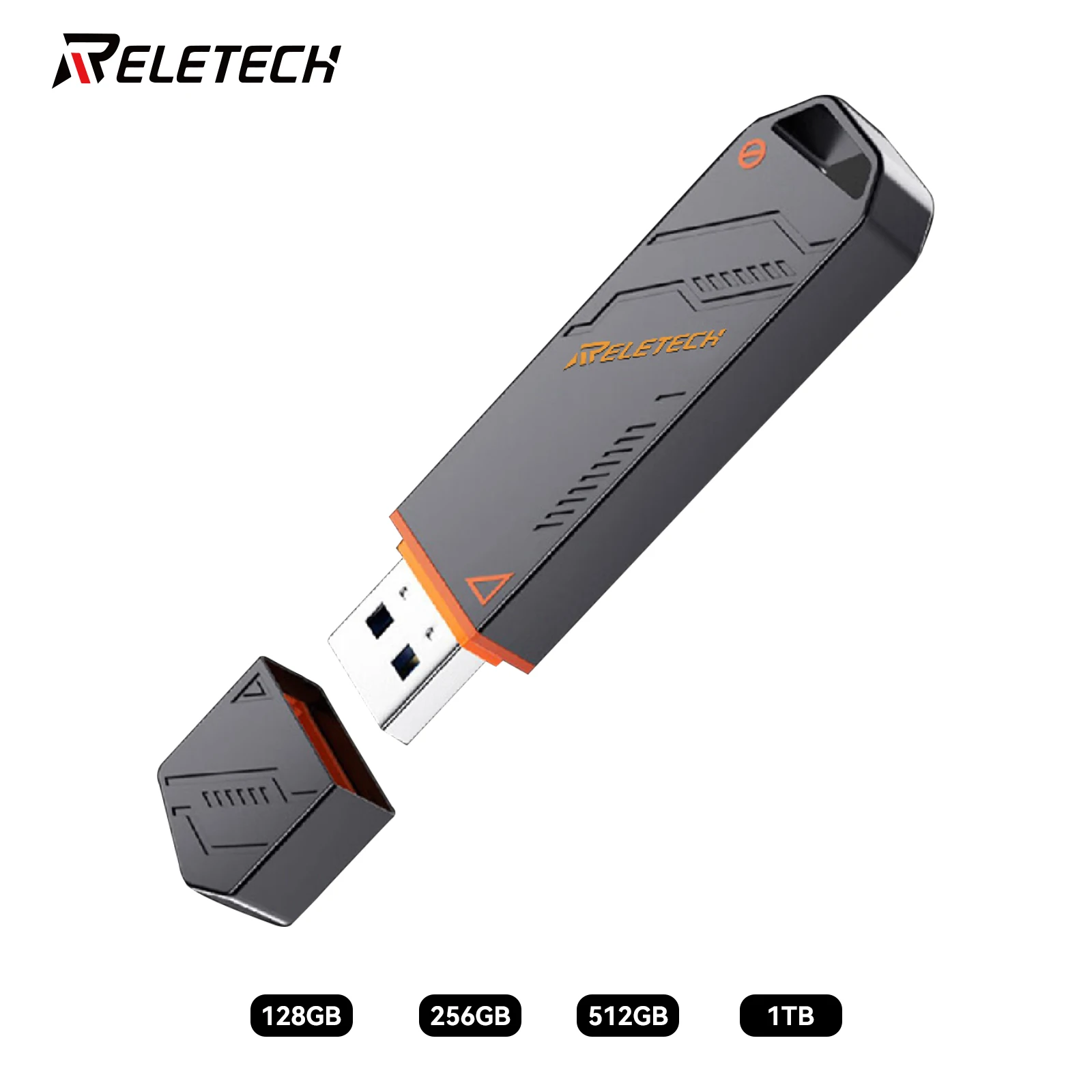 Reletech Elite7 Pro-Clé USB 3.2 à semi-conducteurs, support à mémoire flash 480 MBumental, SSD portable, haute vitesse, couleur grise, Isabel 2