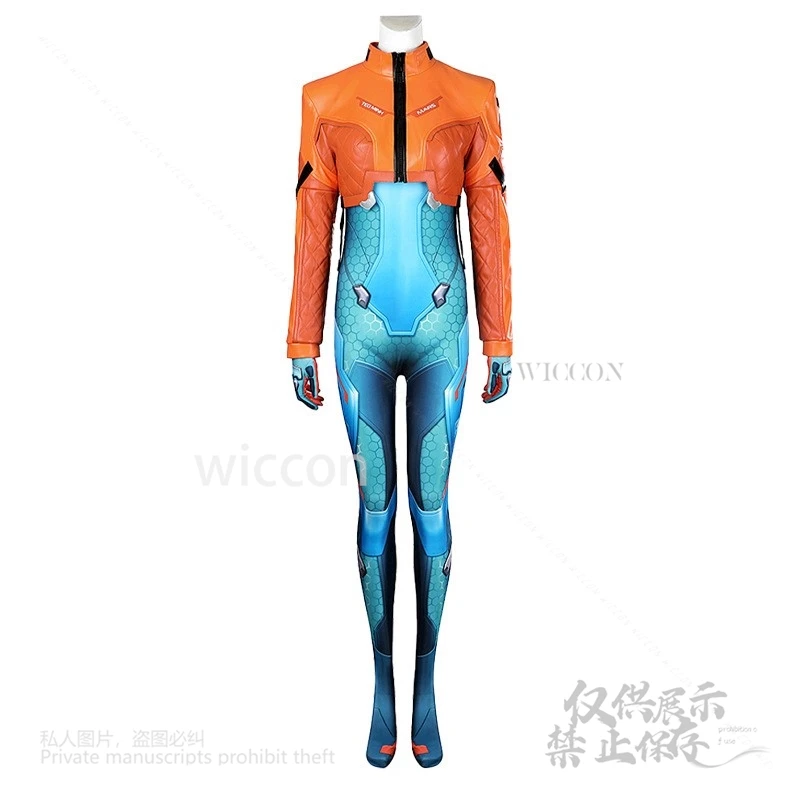 Anime Game Over Watch Juno Cosplay Costume Jumpsuit Full Set Coat Pants Outfit Plus Size XS-3XL Women Halloween Party Customized