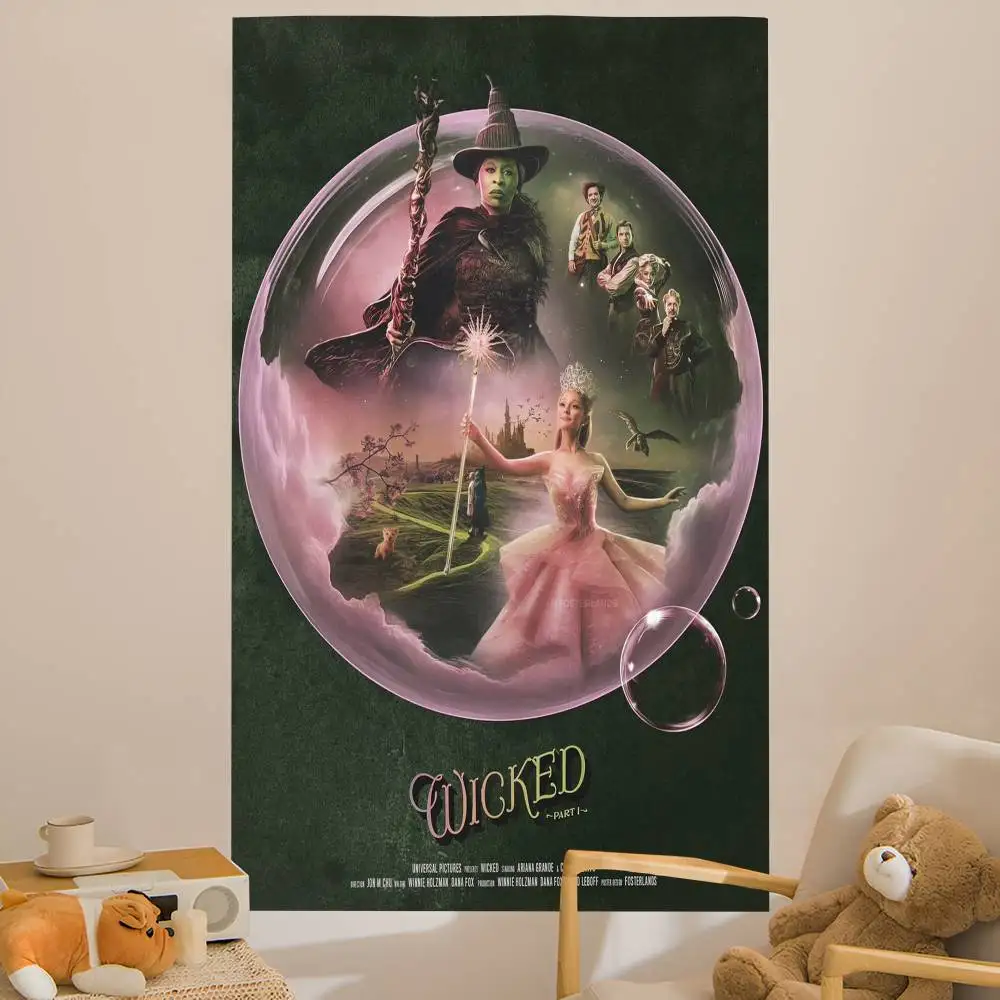 Fantasy Film W-Wicked DIY Wall Tapestry for Living Room Home Dorm Decor Wall Art Decor