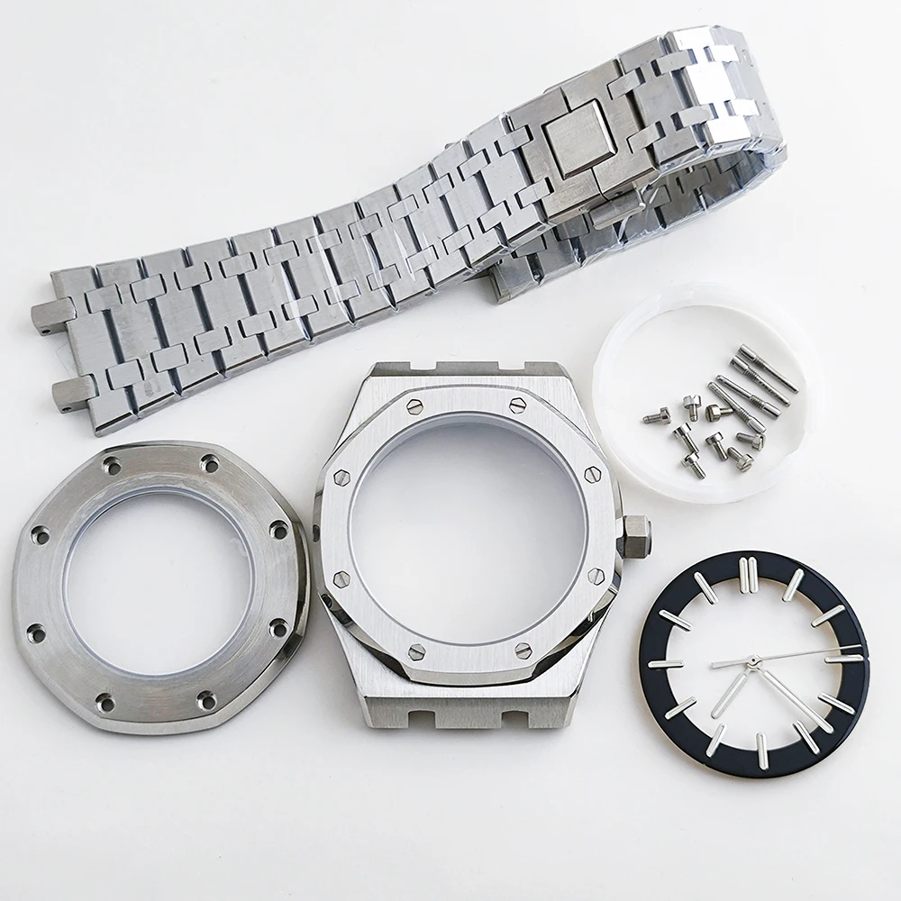 nh70-42mm-watch-case-octagon-stainless-steel-case-bracelet-green-luminous-index-dial-fit-nh70-nh72-mechanical-movement-mod-parts