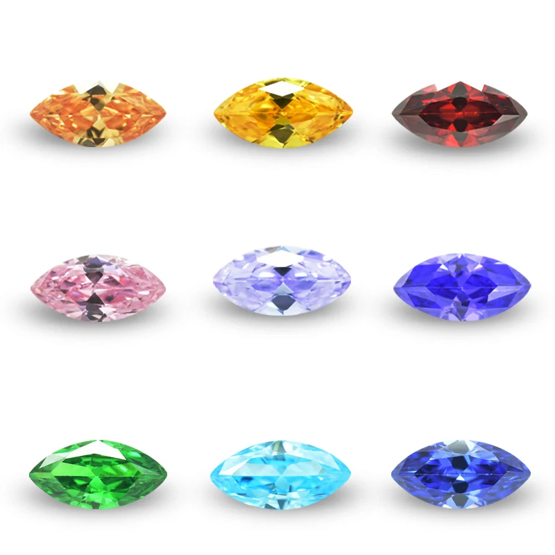 

1.5x3mm~10x20mm Marquise Shape Cut Loose Cubic Zirconia 5A CZ Stones Birthstone For Gems Synthetic Gems